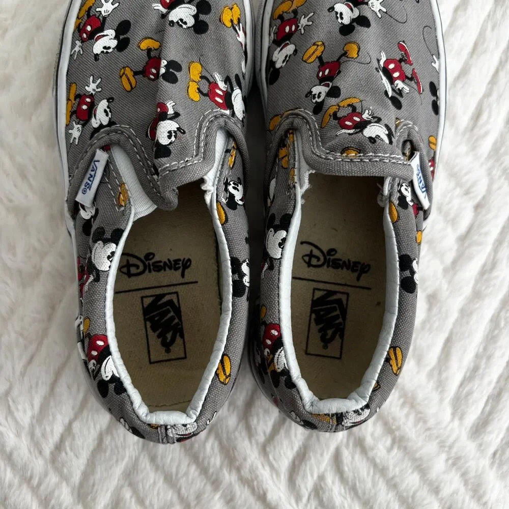 Vans Kids Gray Mickey Mouse Slip-On Sneakers - Picture 7 of 9